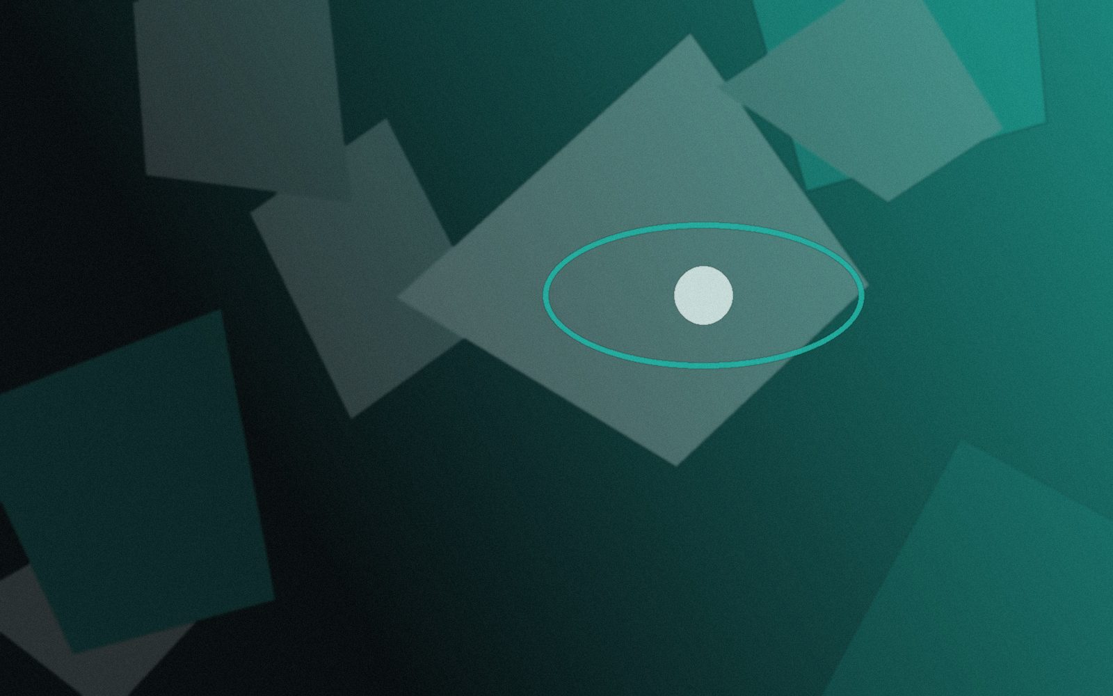 Abstract brand-toned composition representing a systems implementation project